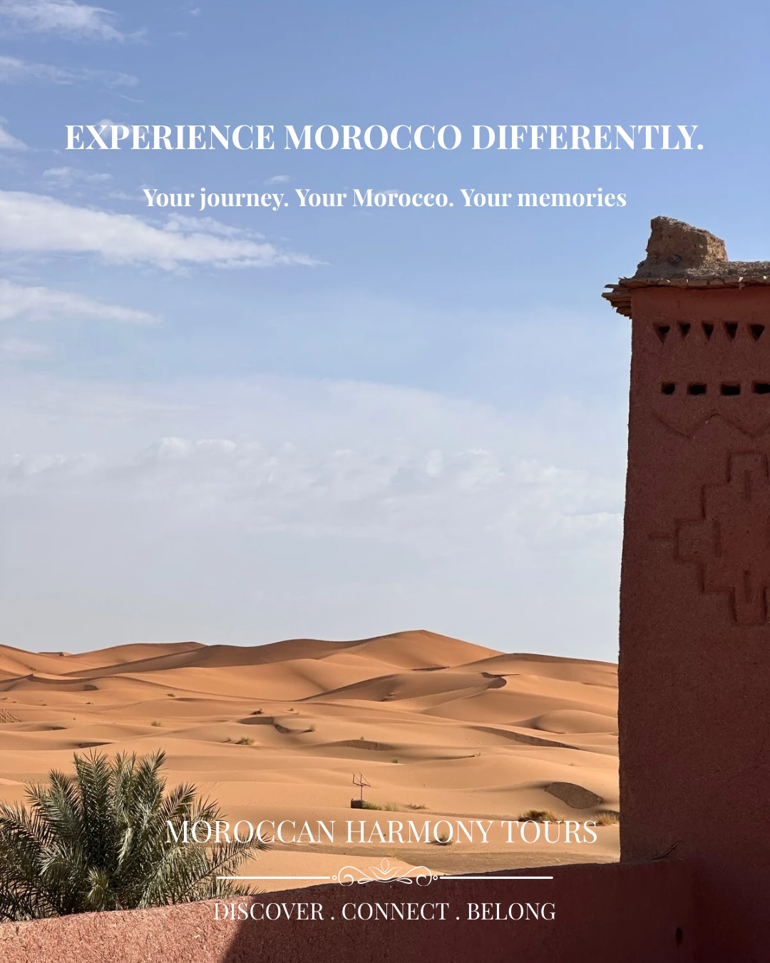 Morocco is not only about the places you come to see.🇲🇦✨
It’s about everything you discover along the way | the unexpected road, the quiet village, the breathtaking view, the conversation with a local, the sunset that wasn’t on the plan.
Because sometimes, the moments you never planned for become the ones you remember forever.
At Moroccan Harmony Tours, we create private journeys that leave room for those moments | authentic experiences, beautiful landscapes, and the freedom to discover Morocco at your own pace.
Your journey. Your Morocco. Your memories. 🤎
Ready to discover Morocco differently?
📩 Send us a DM and let’s create your journey together.
🇲🇦 Moroccan Harmony Tours
Discover • Connect • Belong.
#Morocco #MoroccoTravel #VisitMorocco #TravelMorocco #ExploreMorocco