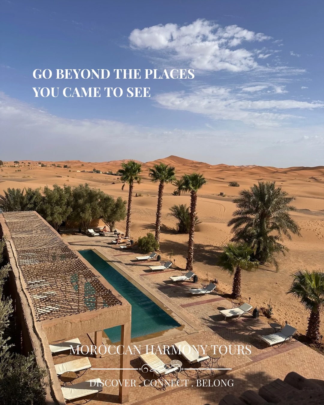 Morocco is not only about the places you come to see.🇲🇦✨
It’s about everything you discover along the way | the unexpected road, the quiet village, the breathtaking view, the conversation with a local, the sunset that wasn’t on the plan.
Because sometimes, the moments you never planned for become the ones you remember forever.
At Moroccan Harmony Tours, we create private journeys that leave room for those moments | authentic experiences, beautiful landscapes, and the freedom to discover Morocco at your own pace.
Your journey. Your Morocco. Your memories. 🤎
Ready to discover Morocco differently?
📩 Send us a DM and let’s create your journey together.
🇲🇦 Moroccan Harmony Tours
Discover • Connect • Belong.
#Morocco #MoroccoTravel #VisitMorocco #TravelMorocco #ExploreMorocco